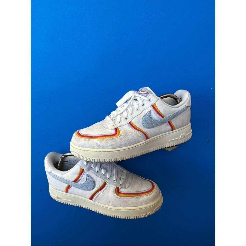 NIKE AIR FORCE 1 07 LV8 "DENIM SWOOSH" MENS SZ 10 [DJ4655-133]